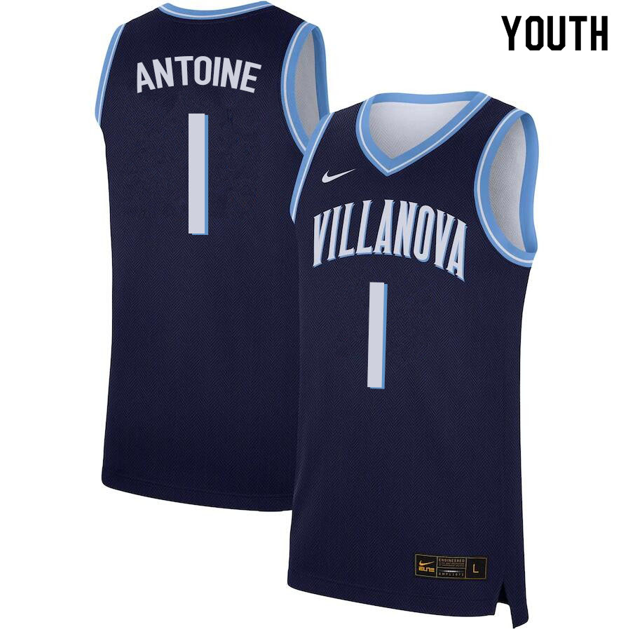 Youth #1 Bryan Antoine Villanova Wildcats College Basketball Jerseys Sale-Navy